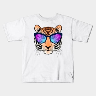 Tiger with sunglasses Kids T-Shirt